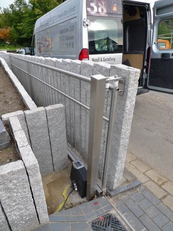 Edelstahl Schiebetor