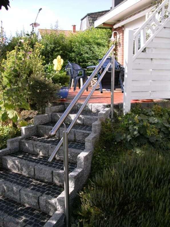 Edelstahlgeländer mit 2 Handläufen