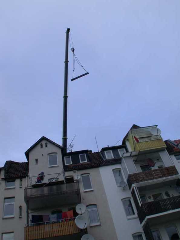 Kran Montage eines Balkones