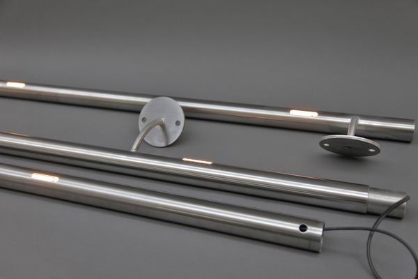Hochwertiger Edelstahlhandlauf mit LED-Modul, LED Beleuchtung