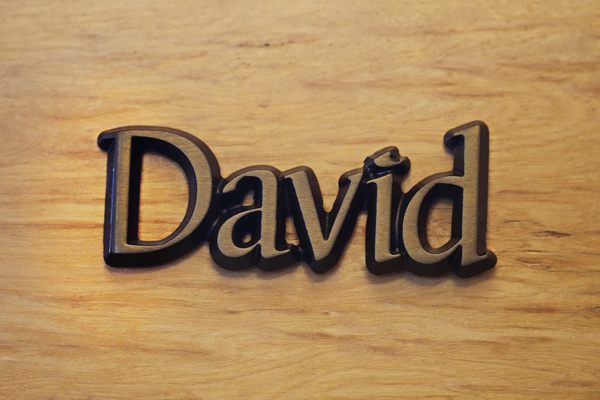 Schrift David aus Aluminium