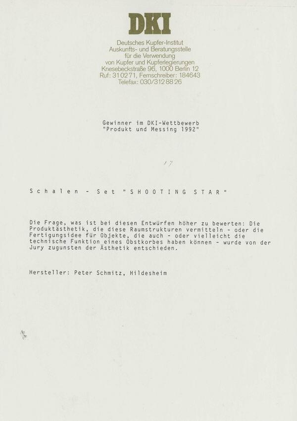 Deutscher Messingpreis - wieder ein Preis für Peter Schmitz, 1992