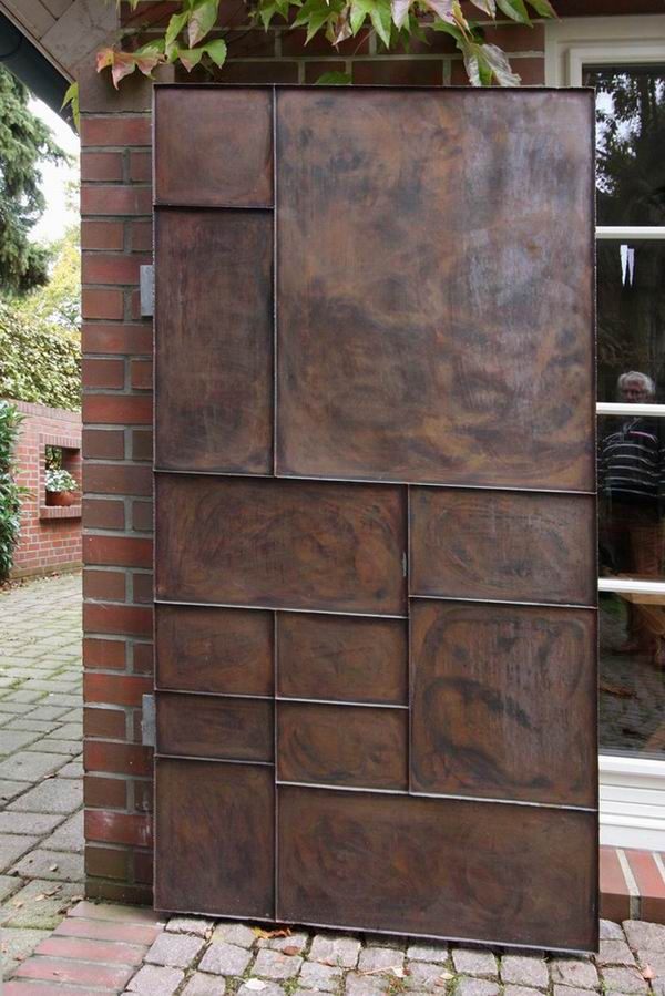 Türe mit einer Kupfer Bekleidung