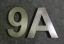 Hausnummer "6A" aus Tombak