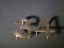 "34" Hausnummer aus 3 mm Messing