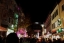 bunte Blätter zum Late Light Shopping als Projektion auf der Lilie in Hildesheim