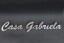 Edelstahl Schriftzug "Casa Gabriela" in Schreibschrift