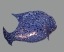 Fischskulptur, meerblau lackiert