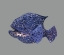 Fischskulptur, meerblau lackiert