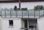 das zweite Penthaus Geländer aus Edelstahl Vierkantrohr und satiniertem Sicherheits Glas