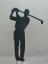 Der Golfer. Skulptur aus 3 mm Stahlblech plasmagetrennt, verzinkt und lackiert