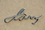 Individuelle handschrift aus Edelstahl für einen Grabstein