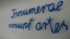 Schriftzug, "Innumerae veniunt artes" aus Edelstahl