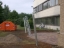 Stützen für ein Sonnensegel auf dem neuen Gelände der SOCON SONAR CONTROL Kavernenvermessung GmbH in Emmerke