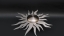 Dreidimensionale Sonne aus Edelstahl mit LED hinterleuchtet