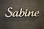 Aluminium Schriftzug "Sabine"