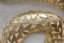 135 cm große Spirale aus Stahl mit Schlagmetall vergoldet