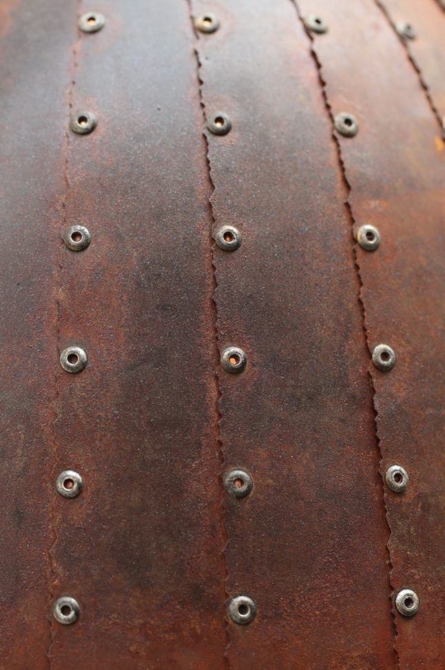 Pendelleuchte aus rostigem Stahl