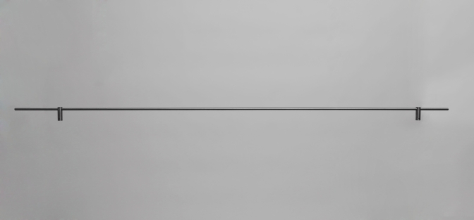 Gardinenstange mit 2 Haltern aus 16 mm Vollmaterial