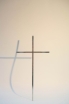 Kreuz aus geschmiedetem und teilweise poliertem Edelstahl