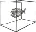Filigrane Fischskulptur aus 3,5 mm Stahldraht