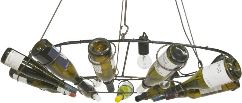 Luce Vinum 1 - ovaler Weinflaschen Leuchter