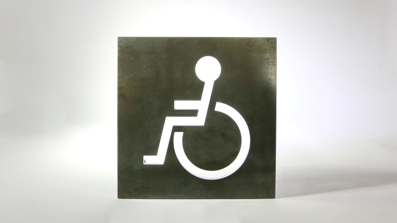 Parkplatzschild für Behinderten Stellplatz