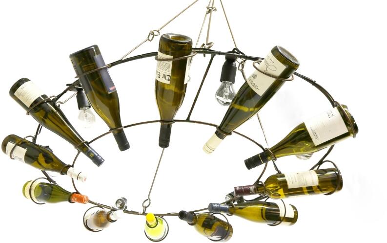 Luce Vinum 1 - ovaler Weinflaschen Leuchter