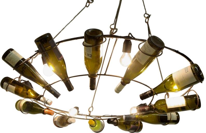 Luce Vinum 1 - ovaler Weinflaschen Leuchter