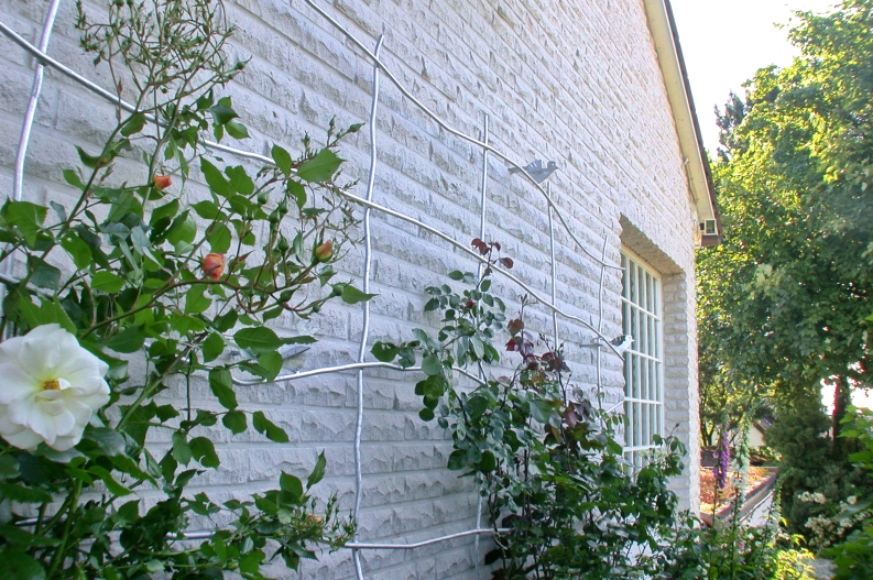 Rankgitter, gelaserte Vögel