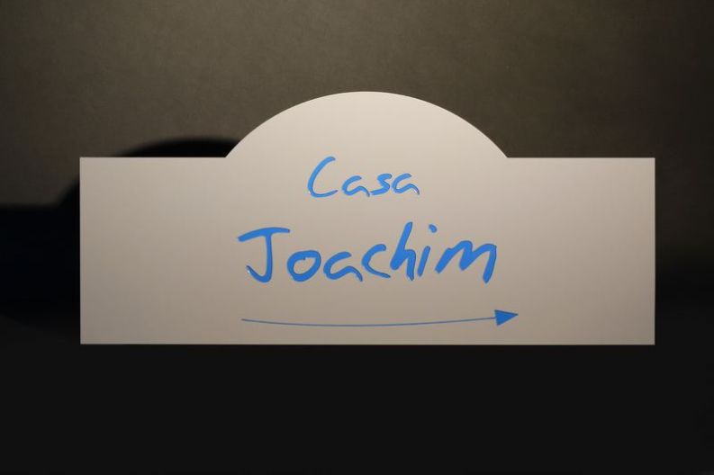 Acryl Schild mit Gravur