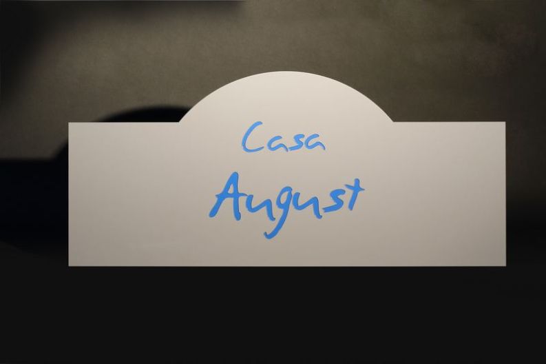 Acryl Schild mit Gravur