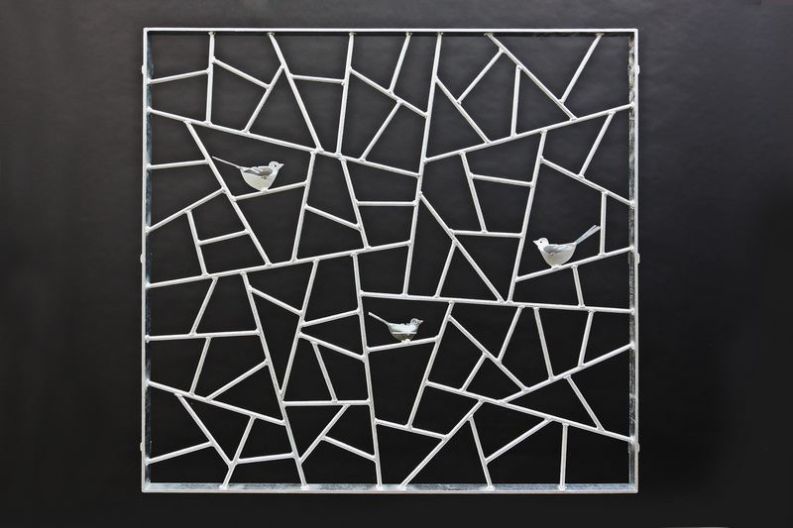 Vogelgitter mit 3 Vögeln