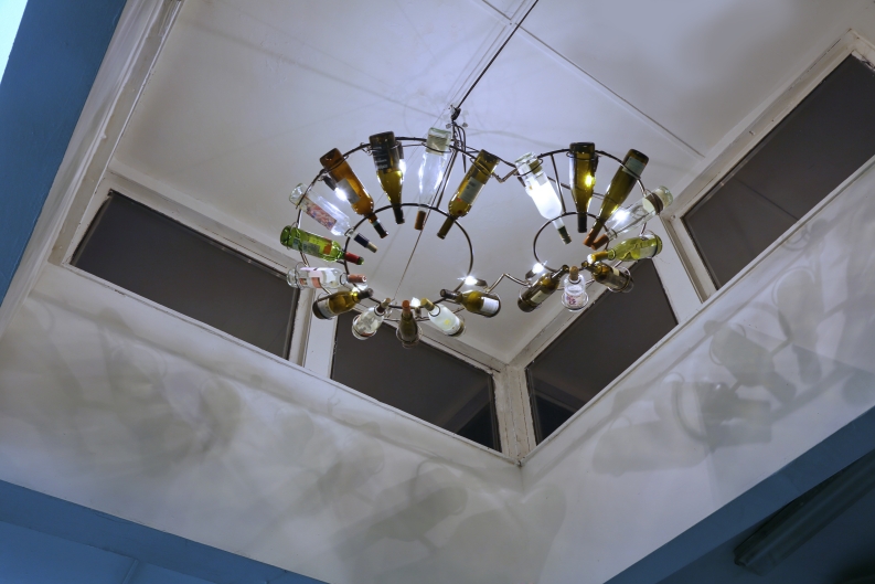 Weinflaschen Leuchter