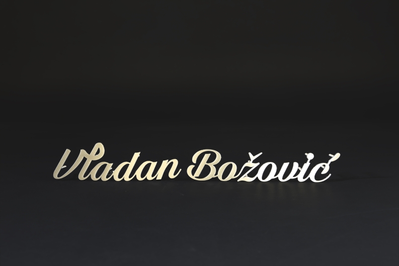 Grabschrift aus Edelstahl