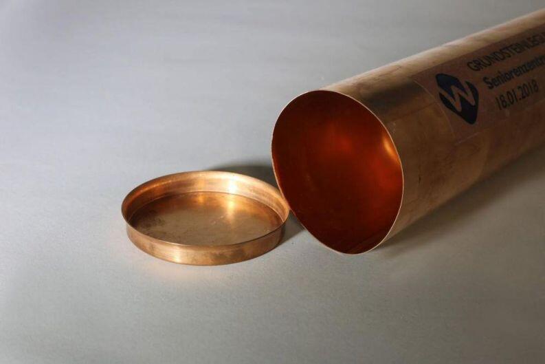 Dokumentenhülse aus Kupfer