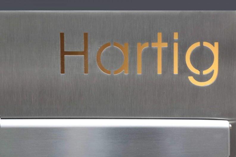 Edelstahl Briefkastensäule beleuchtet