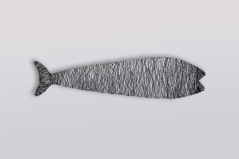 Fisch Skulptur aus Draht