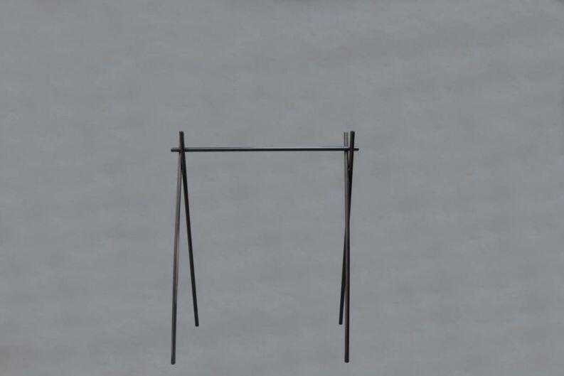 Richtig positioniert macht der Kleiderständer einen guten Eindruck