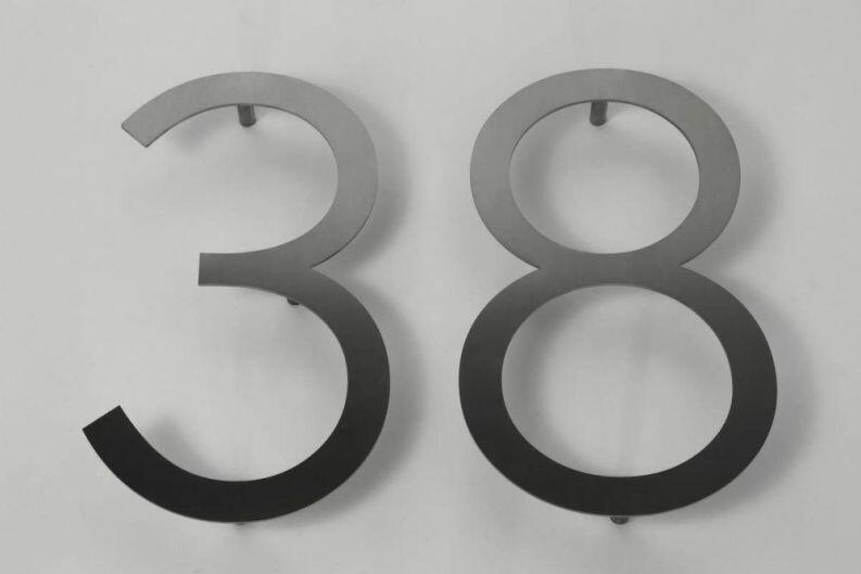 Edelstahl Hausnummer