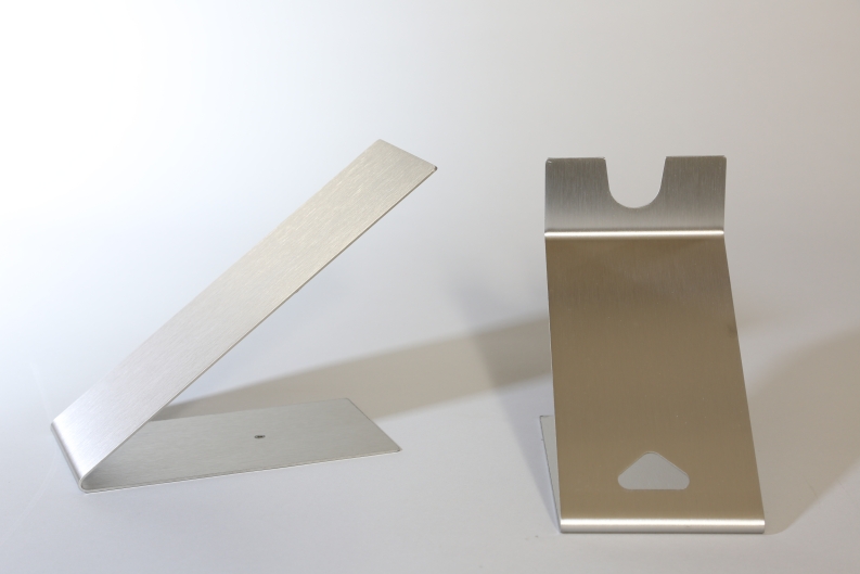 Präsentations Display aus Edelstahl