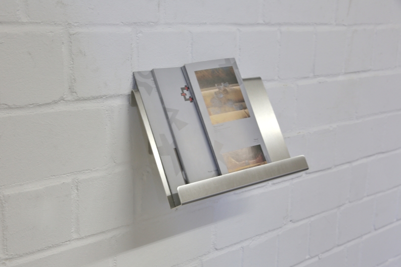 Prospekthalter aus Edelstahl