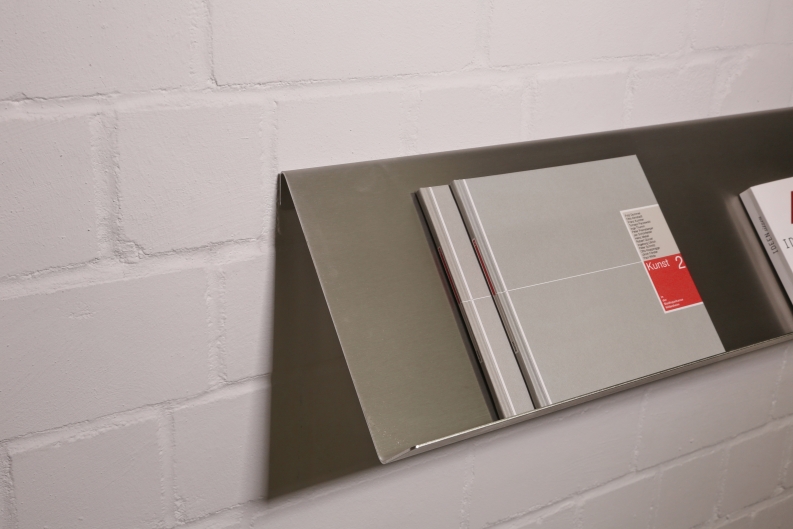 Wand Prospekthhalter aus Edelstahl
