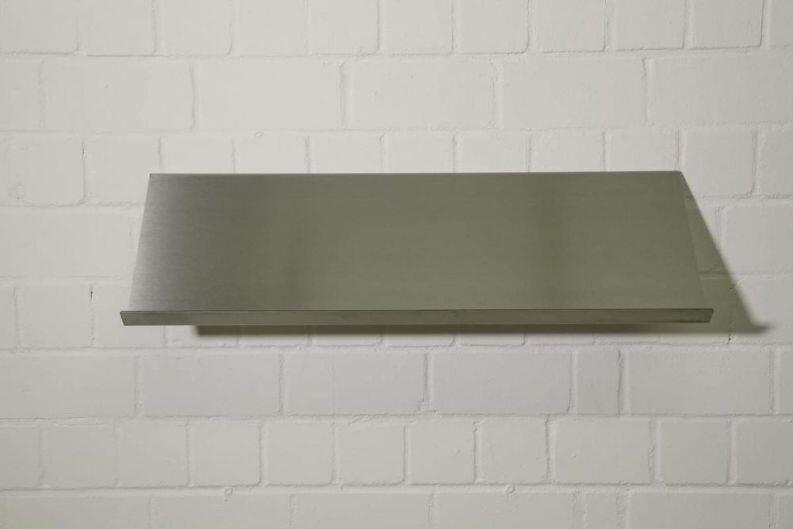 Prospekthalter aus Edelstahl wandmontiert