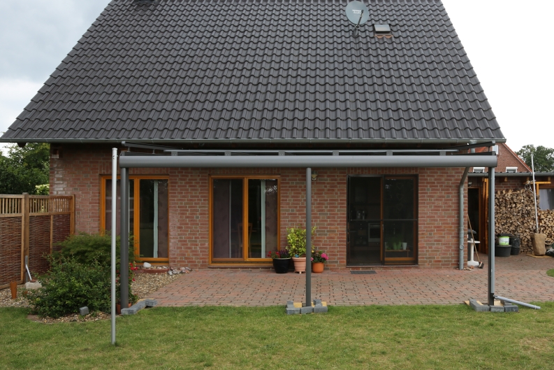 Cabrio Terrassen Schiebedach mit Klaiber Beschattung