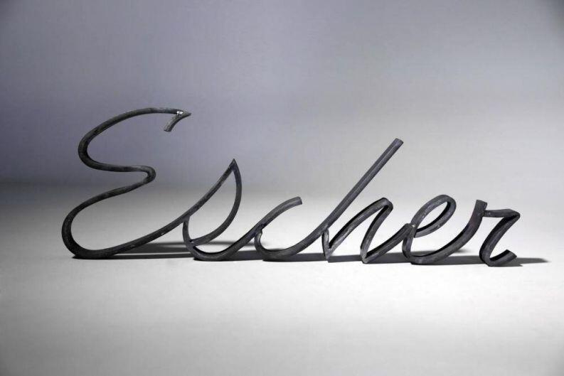 Schrift aus Flachstahl