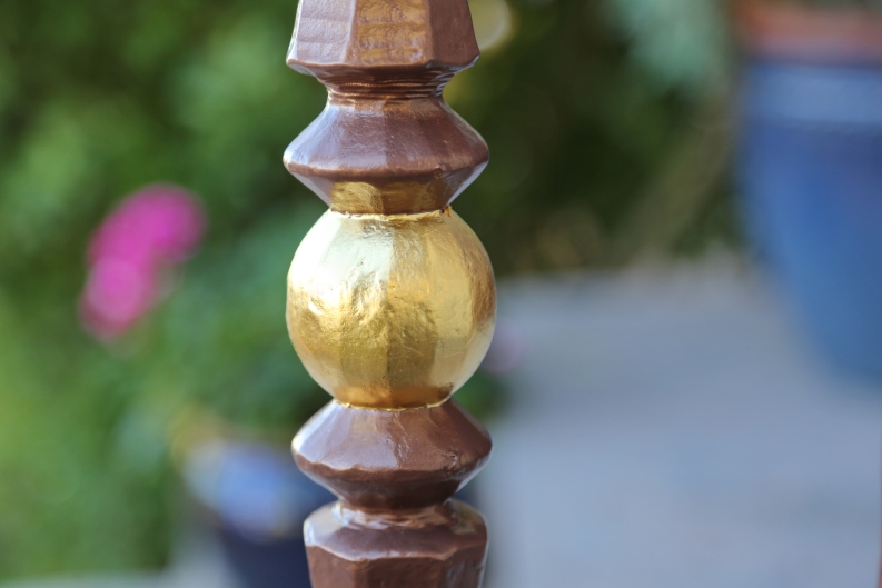 Treppengeländer mit massiven, geschmiedeten Stäben