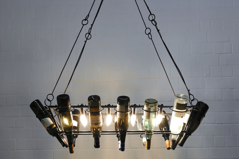 Weinflaschen Leuchter