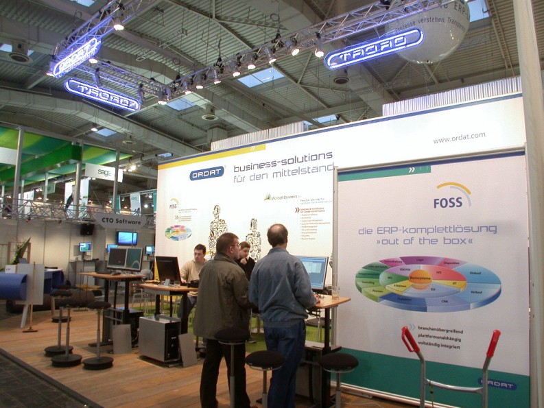 Messestand für Ordat GmbH auf der CeBit 2007