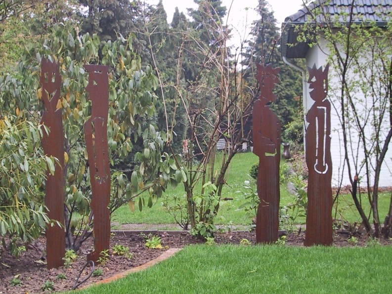 Gartenskulptur aus Stahl